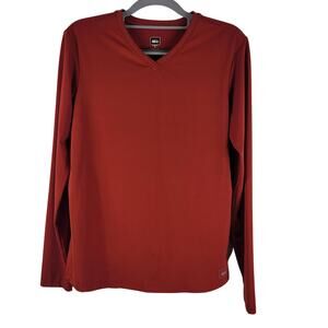 REI Recycled Polyester Spandex Long Sleeve V-Neck Athletic Women's Shirt S